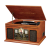 Victrola Nostalgic 6-in-1 Bluetooth Record Player & Multimedia Center with Built-in Speakers – 3-Speed Turntable, CD & Cassette Player, AM/FM Radio | Wireless Music Streaming | Farmhouse Oatmeal
