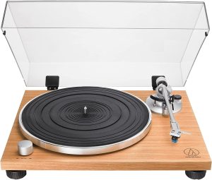 Audio-Technica - AT-LPW30TKR Manual Belt Drive Turntable - Teak