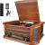 BIGMONAT Report Player Vinyl Turntable Stereo Bookshelf Speakers, Vintage Hi-Fi System with Magnetic Cartridge, Built-in Phono Preamp Stereo Speakers with Remote Control