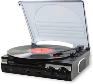 Jensen® 3-Speed Stereo Turntable with Built-in Speakers