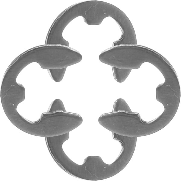 Milisten 4pcs Vinyl Record Turntable Clips Metal E-Clip External Retaining Ring Opening Snap Ring Turntable Circlip Record Player Attachment Adapter for Record Player