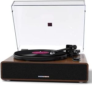 Record Player with Speakers 45W,Turntable for Vinyl Record with Built-in Stereo Speakers & Magnetic Cartridge, Supports Vinyl to MP3 Function/Phono preamp/AUX-in/RCA Output