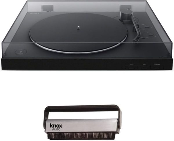 Sony PS-LX310BT Wireless Turntable with Bluetooth Connectivity Bundle with Carbon Fiber Anti-Static Record Brush (2 Items)