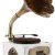 Turntable Vinyl Account Player Gramophone Phonograph Stereo Speakers Mechanism Bluetooth, FM Radio & USB Flash Drive, Aux-in Jack, with Alloy Base and Copper Horn