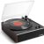 Victrola Eastwood 3-Speed Bluetooth Turntable with Built-in Speakers and Dust Cover | Upgraded Turntable Audio Sound | Black (VTA-72-BAM)