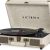 Victrola Vintage 3-Speed Bluetooth Portable Suitcase Record Player with Built-in Speakers | Upgraded Turntable Audio Sound| Includes Extra Stylus | Light Beige Linen