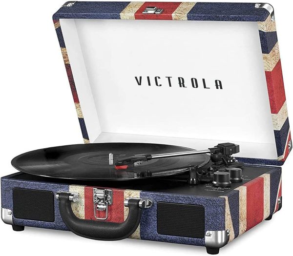 Victrola Vintage Bluetooth Portable Suitcase Record Player with Built-in Speakers, 1SFA (VSC-550BT-UK)