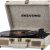 Vinyl Record Player, SKEVONO 3 Speed Portable Suitcase Turntable, Bluetooth Vintage Record Player with 2 Built-in Speakers, Supports RCA Output Headphone Jack Phone Music Playback (Light Beige Linen)