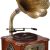 Wooden Gramophone Phonograph Turntable Vinyl Record Player Stereo Speakers System Control 33/45 RPM FM AUX USB Ouput Bluetooth 4.2