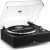 ANGELS HORN Bluetooth Vinyl Record Player – High-Fidelity 2-Speed Turntable with Built-in Speakers – Includes Phono Preamp & Magnetic AT-3600L Cartridge – Black Classic Edition