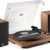 ANGELS HORN Vinyl Record Player, Hi-Fi System Bluetooth Turntable Players with Stereo Bookshelf Speakers, Built-in Phono Preamp, Belt Drive 2-Speed, Adjustable Counterweight, AT-3600L