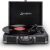 Bluetooth 3-Speed Record Player, ByronStatics Smart Portable Wireless Vinyl Turntable Records Player, Built in Stereo Speakers Suitcase Record Player with Extra Stylus, RCA Line out Aux in – Black