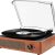 Bluetooth Turntable Vinyl Record Player with Speakers, 3 Speed Belt Driven Vintage Player for Entertainment AUX in RCA Out