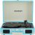 Crosley CR8005F-WO Cruiser Plus Vintage 3-Speed Bluetooth in/Out Suitcase Vinyl Record Player Turntable, White Ostrich