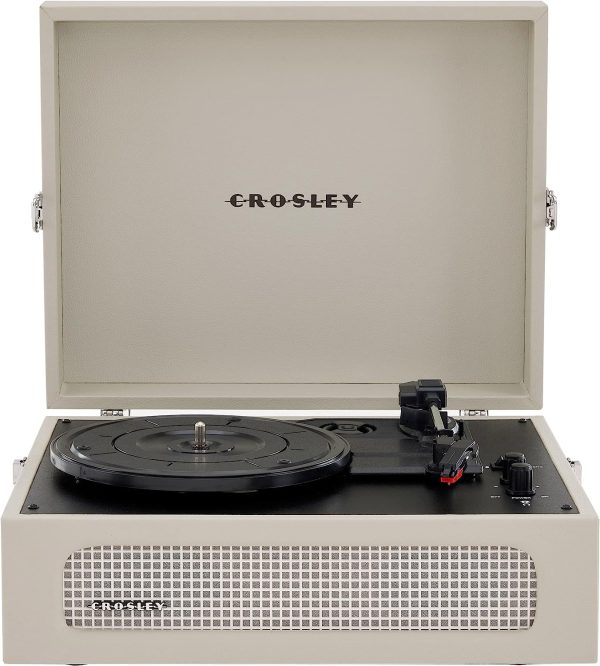 Crosley CR8017B-DA Voyager Vintage Portable Vinyl Record Player Turntable with Bluetooth in/Out and Built-in Speakers, Dark Aegean