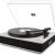 LP&No.1 Bluetooth Record Player with Stereo Speakers, 3-Speed Belt-Drive Turntable for Vinyl Records with Wireless Playback and Auto-Stop