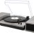 LP&No.1 Record Player with External Speakers, 3 Speed Vintage Belt-Drive Vinyl Turntable with Bluetooth Playback & Auto-Stop （Black）