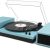 Record Player LP&No.1 Record Player with External Speakers, 3 Speed Vintage Belt-Drive Vinyl Turntable with Bluetooth Playback & Auto-Stop （Pink）