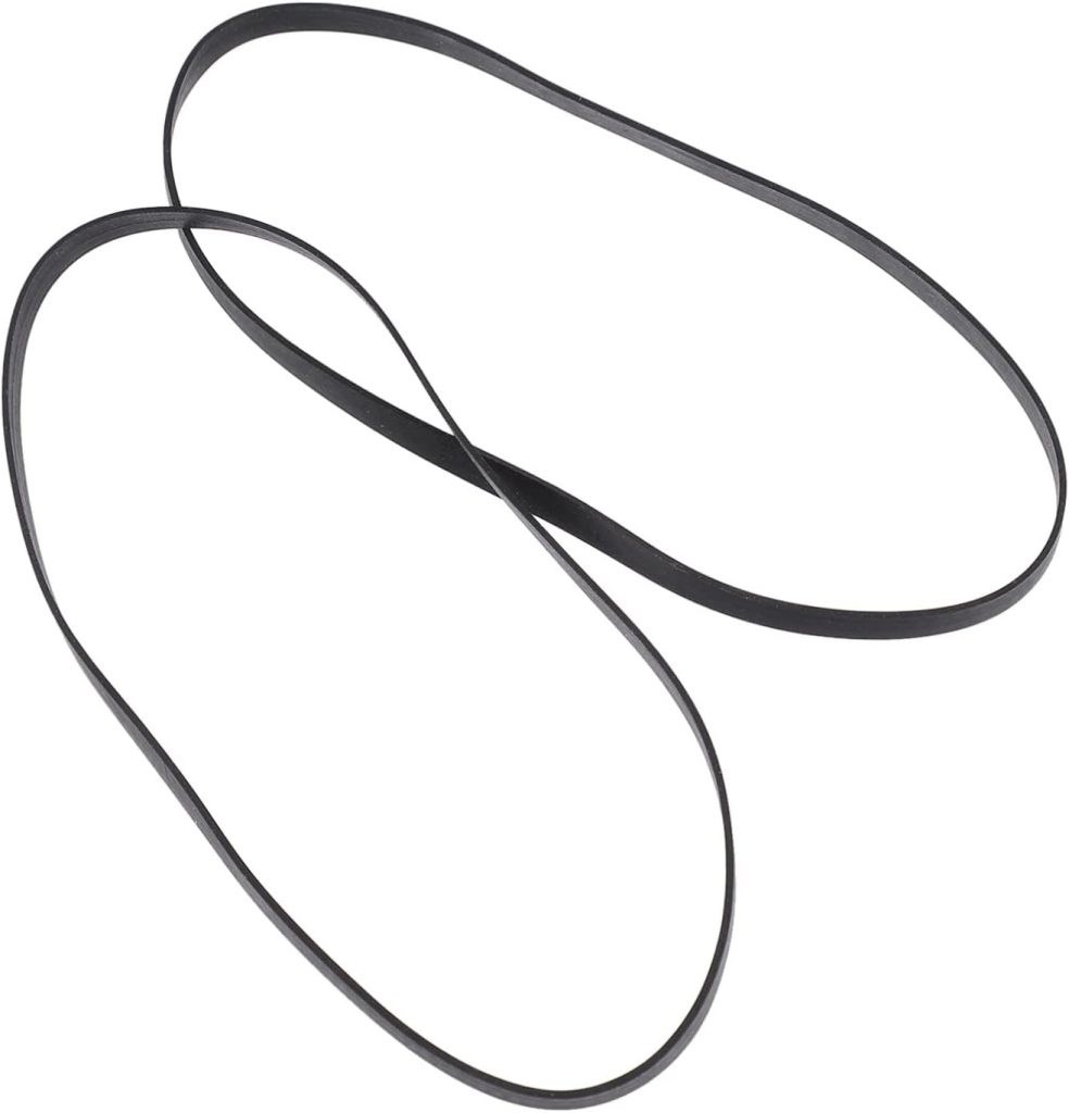 UKCOCO 2 Pcs Gramophone Belt Account Players Rubber Bands Black Vinyl