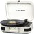 Vintage 3-Speed Bluetooth Portable Suitcase Record Player with Built-in Speakers, LP Vinyl Turntable with USB/SD Recording/RCA/AUX/Headphone Jack for Entertainment and Home Decoration, White