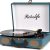 Vinyl Record Player 3-Speed Bluetooth Suitcase Portable Belt-Driven Record Player with Built-in Speakers RCA Line Out AUX in Headphone Jack Vintage Turntable