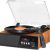 Vinyl Record Player with Speakers Bluetooth Turntable Support FM Radio USB Convert & Playback Remote Control AUX RCA Headphone 3 Speed Belt-Driven Vintage Vinyl Player Auto-Stop