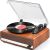 Vinyl Record Player with Upgraded Speakers Needle Pressure Adjustment,Vintage Turntable for Vinyl Records,Portable Vinyl LP Player with 3 Input,RCA Output and Headphone Jack