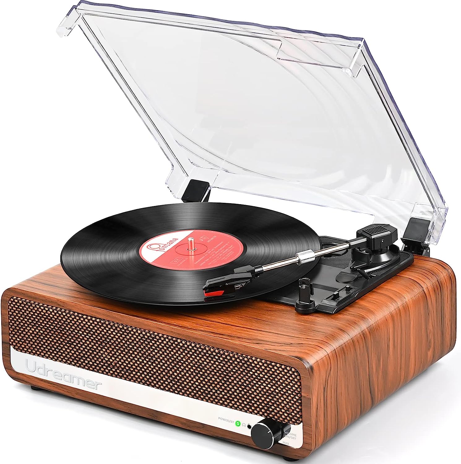 Vinyl Record Player with Upgraded Speakers Needle Pressure Adjustment