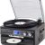 JOPOSTAR 3-Speed Vinyl Record Player Vintage Turntable with Built-in Stereo Speakers, Support Bluetooth, AM/FM Radio, USB/SD/MMC, CD/Cassette Playback, Aux-in RCA Line-Out