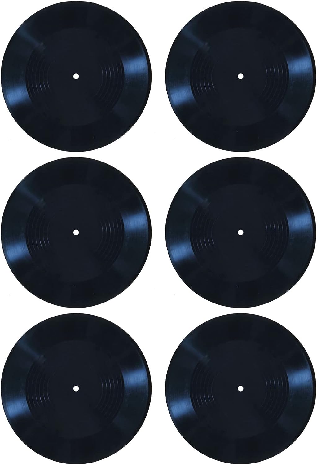 MINI ZOZI 12 inch Black Blank Vinyl Records Fake 6 PCS in 1 Pack for Indie Aesthetic Room Decor or Home Decor on Wall for Bedroom or Living Room Discos Music Studio Hip Hop Decorative…