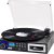 PAREIKO 3 Speed Vinyl Record Player Portable Turntable with Bluetooth Built-in Stereo Speakers, Support USB SD/MMC Cassette Playback Aux in Headphone Jack