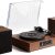 Shooron Vinyl Record Player with Powerful External Bookshelf Speakers, 3-Speed Belt-Driven Turntable with Magnetic Cartridge Support Headphone/USB Mode