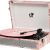 Vinyl Record Player Bluetooth with Built-in Speakers, Vintage Portable Turntable 3 Speed with USB Recording Headphone/RCA/AUX Jack Floral Suitcase Record Player Teal Floral