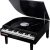 VOSTERIO Bluetooth Record Player with Built-in Speakers, State-of-the-art 3-Speed Turntable with USB Playback and Vinyl Recording, Vinyl Player in Piano Design- Black