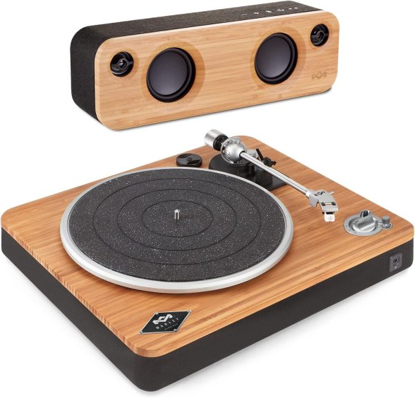 House of Marley Stir It Up Wireless Turntable: Vinyl Record Player with Wireless Bluetooth Connectivity, 2 Speed Belt, Built-in Pre-Amp, and Sustainable Materials