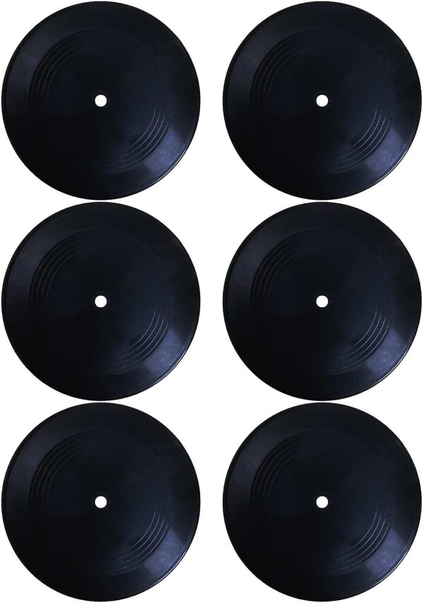 MINI ZOZI 7 inch Blank Vinyl Records Black Fake 30 PCS in 1 PACK for Indie Aesthetic Room Decor or Home Decor on Wall for Bedroom or Living Room Discos Music Studio Hip Hop Decorative