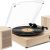 External Speakers Vinyl Record Player Vintage 3-Speed Bluetooth LP Player with Stereo Speakers, Belt-Driving Turntable for Wireless Playback and Auto-Stop
