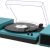 LP&No.1 Bluetooth Turntable with Stereo Bookshelf Speakers, Retro Record Player with Wireless Playback, 3 Speed Belt-Drive Vintage Turntable with Auto Off, Milk White