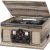 Victrola Nostalgic 6-in-1 Bluetooth Record Player & Multimedia Center with Built-in Speakers – 3-Speed Turntable, CD & Cassette Player, AM/FM Radio | Wireless Music Streaming | Espresso