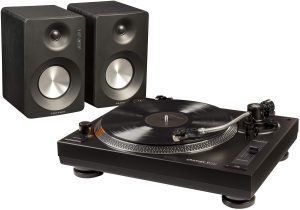 Crosley C100BT-BK Belt-Drive Bluetooth Turntable Recod Player with Adjustable Counterweight, Black