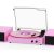 Vinyl Record Player with External Speakers, Vintage 3-Speed Turntable with Dual Speakers, Bluetooth Music Playback, MP3 PC Encoding, AUX Input Headphone Jack and RCA Out, Pink