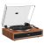 i-box Stylus, Record Player, Vinyl Record Player with Bluetooth, Turntable with Built in 10W Stereo Speakers, Premium Amplifier Dials, Wooden Veneer (Walnut)