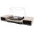 LP&No.1 Contemporary Turntable Record Player Bundle with Dual Powered Bookshelf Speaker Pair, Built-in, Phono Preamp, Belt Drive, 3-Speed, Wireless Input, Wireless Music Streaming (MWL White Color)