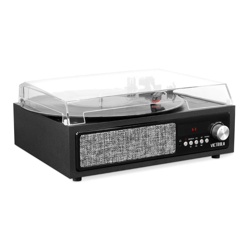 Victrola 3 in 1 bluetooth record player with built in speakers and 3