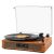 Vinyl Record Player Bluetooth 3-Speed Record Player with Built-in Speakers, USB Recording, RCA Line-Out, AUX-in, Vintage Turntable Player with Speakers, Black