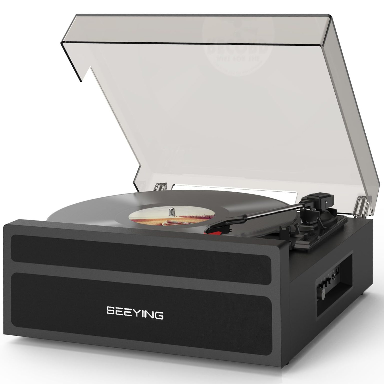 Can Record Players Connect To Bluetooth Speakers Vinyl Record Player Bluetooth with Built-in Speakers, 3 Speed Belt