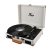 Vinyl Record Player with Speakers 3 Speed Portable Turntable Suitcase Built in 2 Speakers RCA Line Out AUX Headphone Jack -Black