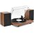 Vinyl Record Player with 40W Speakers and Bluetooth Output Input,Turntable with Built-in Preamp,AT-3600L Cartridge,USB Record,Pitch and Counterweight