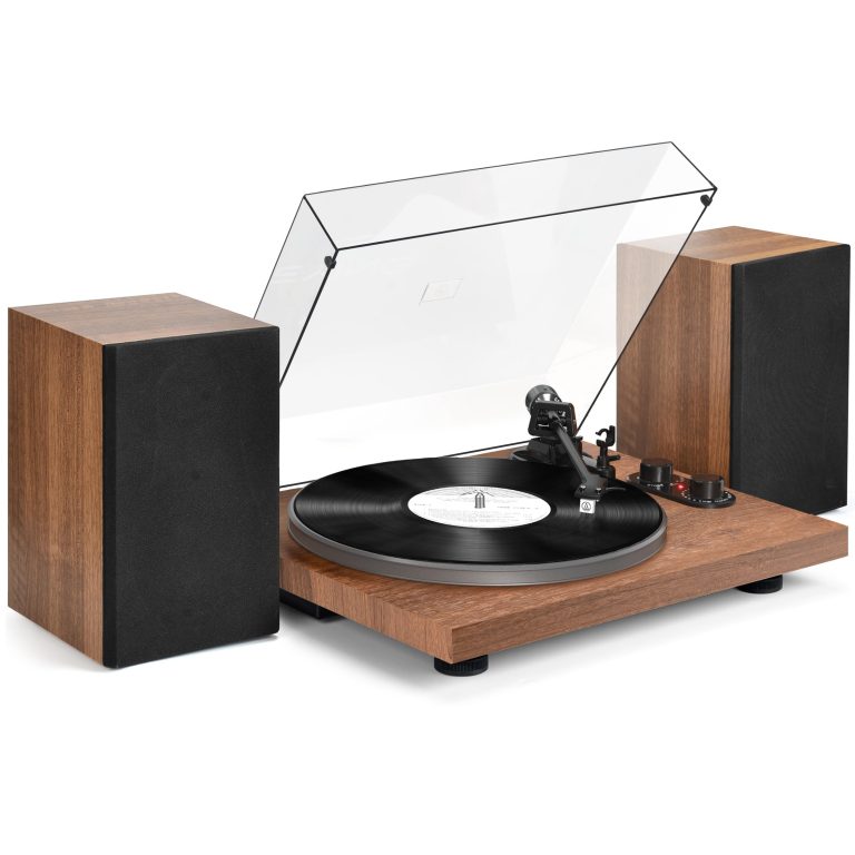 Vinyl Record Player with 40W Speakers and Bluetooth Output Input