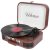 Voksun 3-Speed Precision Turntable with Dual 15 Watt Speakers, High Fidelity Vinyl Record Player with Magnetic Cartridge, Belt-Drive, Bluetooth, Natural Walnut